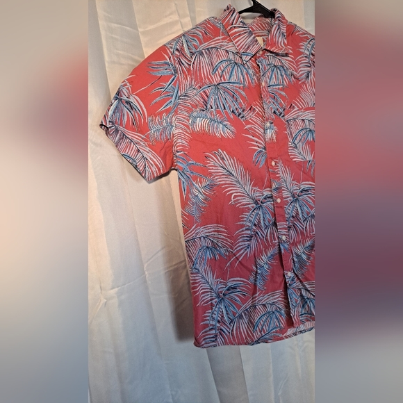 American Eagle Hawaiian Short Sleeve Button up men's shirt size XL Red & Blue - Picture 3 of 9